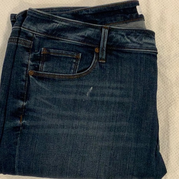 Ann Taylor Loft whisker and distressed curvy boot cut jeans - Picture 2 of 2